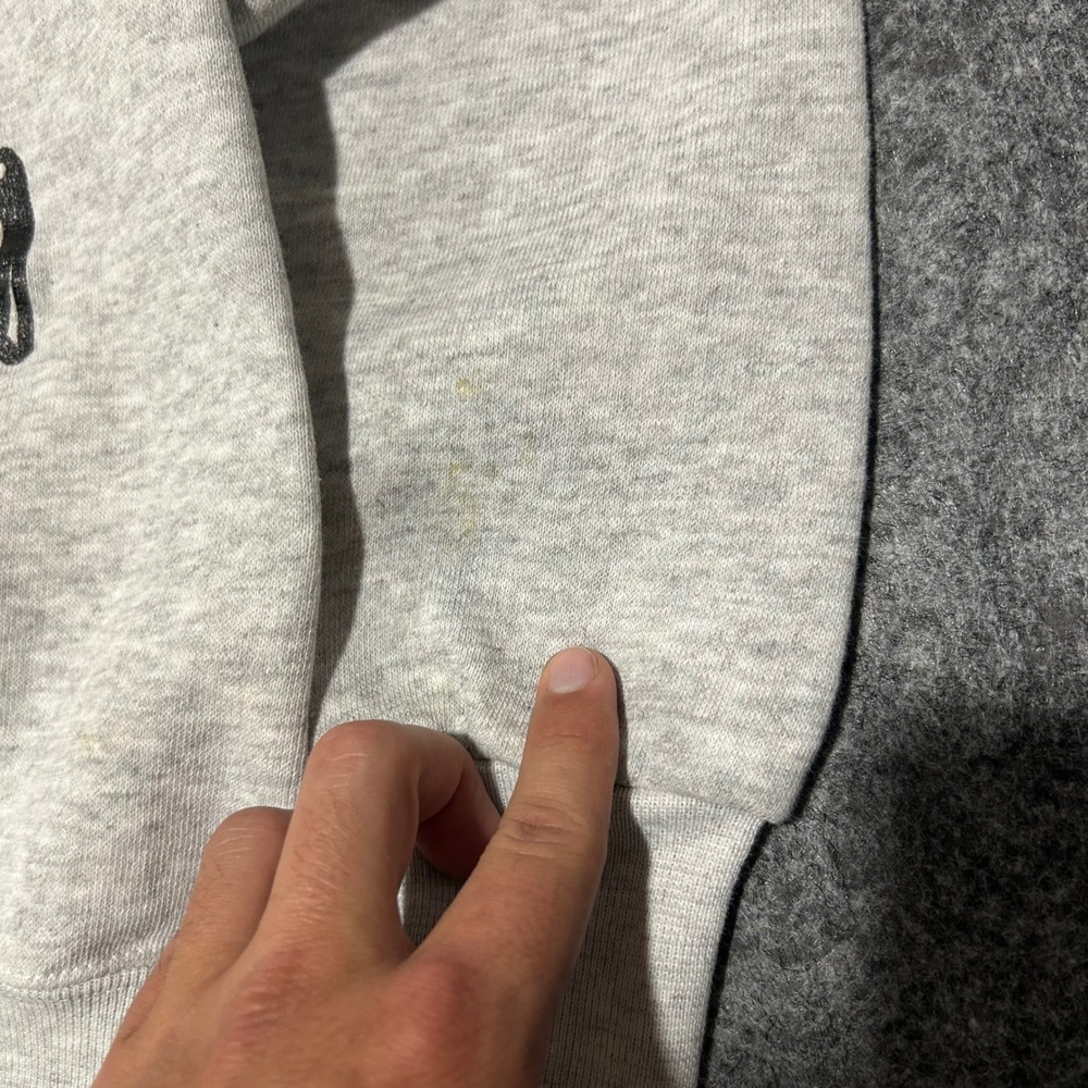 Vintage 1991 Tultex Cat Graphic Sweatshirt Grey 90s Retro Size Small - Picture 3 of 10